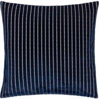 Paoletti Savoy Stripe Velvet Cushion in Navy | Size: 50 cm x 50 cm