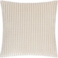Paoletti Savoy Stripe Velvet Cushion in Ivory | Size: 50 cm x 50 cm