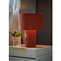 ValueLights Ash Warm Rust Full Fabric Boucle Table Lamp in Burnt Orange
