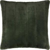 Paoletti Empress Faux Fur Cushion in Dark Green | Size: 55 cm x 55 cm