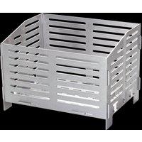 Valiant Pellet Burner Basket Box for Wood Burning Stoves, Fireplaces, Fire Pits & Outdoor Heating in Metallic Silver