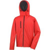Result Men's Core Lite Hooded Softshell Jacket in Red | Size: 2XL