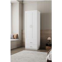 Modern 2-Door Wardrobe with 2 Drawers