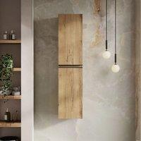 Banyetti Vatilla 1500mm Wall Hung Tall Cabinet - Ostippo Oak in Light Oak