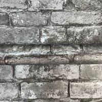 Fine Dcor Brick Effect Wallpaper in Charcoal