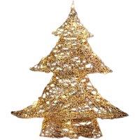 Samuel Alexander 60cm Battery Operated Light up Gold Weave Tree with Warm White LEDs