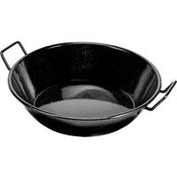 Royalford 32cm Enamel Wok Pan Induction Safe Shallow & Deep Frying in Black