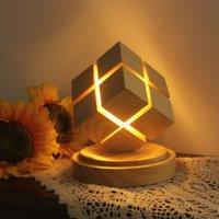 Leaper Creative 4th-order Rubik Cube Night Light in Beige
