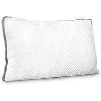 Aamira Luxury Shredded Memory Foam Bed Pillow 70x45cm, Orthopaedic Neck Back & Side Support, Bamboo Washable Cover in White | Size: 70x45 cm