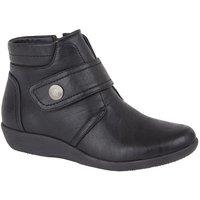 Boulevard Women's Wide Fit Ankle Boots in Black | Size: 3