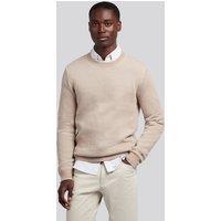 U.S. POLO ASSN. Men's Twisted Yarn Knit Crew in Natural | Size: Small