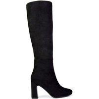 XY London Women's 'Lillia' Knee High Heeled Boots in Jet Black | Size: 8