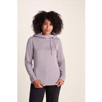 TOG24 Women's 'Acer' Oversized Supersoft Knitlook Fleece Hoody in Pale Lilac | Size: 20