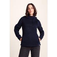 TOG24 Women's 'Acer' Oversized Supersoft Knitlook Fleece Hoody in Blue | Size: 16