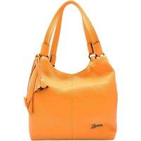 House of Leather Women's Womens Real Leather Shoulder Bag Large Size Handbag Kimberly Grey in Yellow