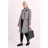 Wallis Women's Principles by Check Contrast Coat in Mono | Size: 10