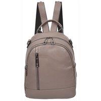 House of Leather Women's Womens Real Leather Fashion Backpack Casual Style Victoria Rose in Grey | Size: Medium
