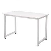 EONLION 120cm Computer Desk, Wooden Office Study Workstation Table in White