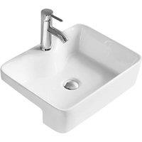Balterley Semi Recessed Basin - gloss white- 480mm in White