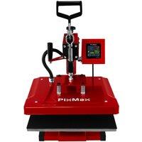 Monstershop Swing Heat Press 38 x 38cm, PTFE Sheet & Sublimation Paper in Red | Size: 38 x 38 cm