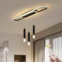 Garwarm Remote Controlled Dimmable 3 Light LED Chandelier in White