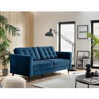 FurnitureboxUK Jade 3-Seater Soft Touch Velvet Sofa With Solid Wood Frame in Navy