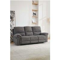 Fosse 3 Seater Manual Recliner Fabric Modern Living Sofa