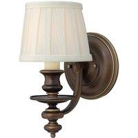 Netlighting Dunhill 1 Light Indoor Wall Light Royal Bronze E14 in Brown