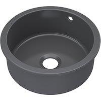 Balterley Fireclay 1 Bowl Undermount Kitchen Sink Overflow Dark Grey 460mm