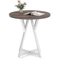 Costway 80cm Round Dining Table Wooden Kitchen Table in Natural