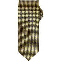 Premier Men's Puppy Tooth Formal Work Tie Pack of 2 in Gold