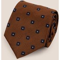 Oswin Hyde Men's Stripes & Squares Bronze Tie