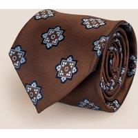 Oswin Hyde Men's Felix Brown/Blue Tie in Brown