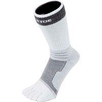 TOETOE Men's Sports Tennis Ankle Toe Socks - 1 Pack & Sports Socks in White | Size: 3-5