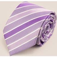 Oswin Hyde Men's Classic Stripe Purple Tie
