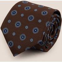 Oswin Hyde Men's Geometric Brown Blue Tie