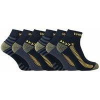 Sock Snob Men's 6 Pack Cotton Anti Sweat Low Cut Work Socks for Steel Toe Boots in Black | Size: 6-11
