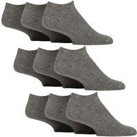 Iomi Men's 9 Pack Diabetic Trainer Socks | Non Elastic Extra Wide Ankle Socks in Grey | Size: 12-14