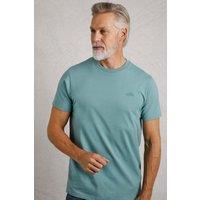 Weird Fish Men's Hooked Branded T-Shirt in Duck Egg Blue | Size: 2XL