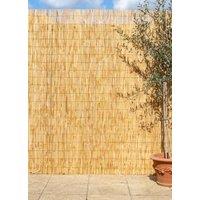 Primrose Peeled Reed Natural Screening Roll Privacy Wind Protection 3m x 1.5m in Brown
