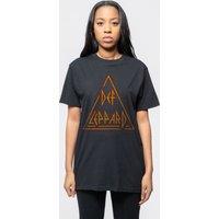 Def Leppard Triangle Band Logo T-Shirt in Black | Size: 2XL