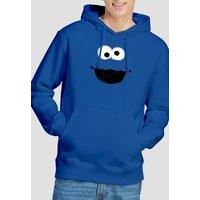 Sesame Street Cookie Monster Crayon Sketch Hoodie, Royal | Size: Large