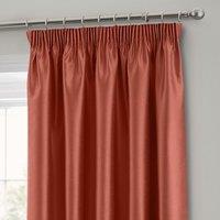Intimates Faux Silk Pencil Pleat Curtains in Copper | Size: 117 cm width x 229 cm drop