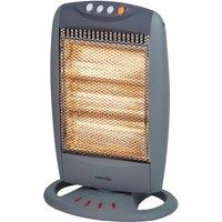 Warmies Halogen Heater, 1200W 3 Bar Oscillating, WL42005, Grey