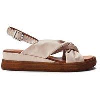 Moda In Pelle Women's 'Kalmia' Leather Flatforms in Nude | Size: 6