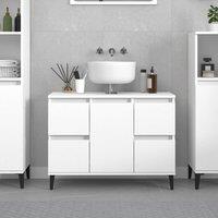 Berkfield Home Sink Cabinet White 80x33x60 cm Engineered Wood | Size: 80 x 33 x 60 cm