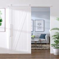 Berkfield Home Sliding Door Hardware Kit 200 cm Steel White