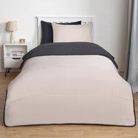 OHS Soft Coverless 10.5 TOG Duvet Set Pillowcase Quilted Cover in Stone | Size: King