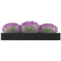 Berkfield Home Garden Raised Bed Galvanised Steel 320x40x45 cm Anthracite in Black | Size: 320 x 40 x 45 cm
