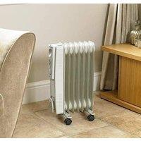 Marco Paul 7 Fin Oil Filled Electric Heaters for Home Indoor Heater Mini Radiator in White